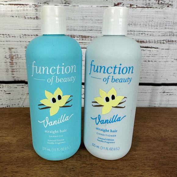 New Function Of Beauty Straight Hair Shampoo Conditioner Limited Edition Vanilla - Picture 1 of 4